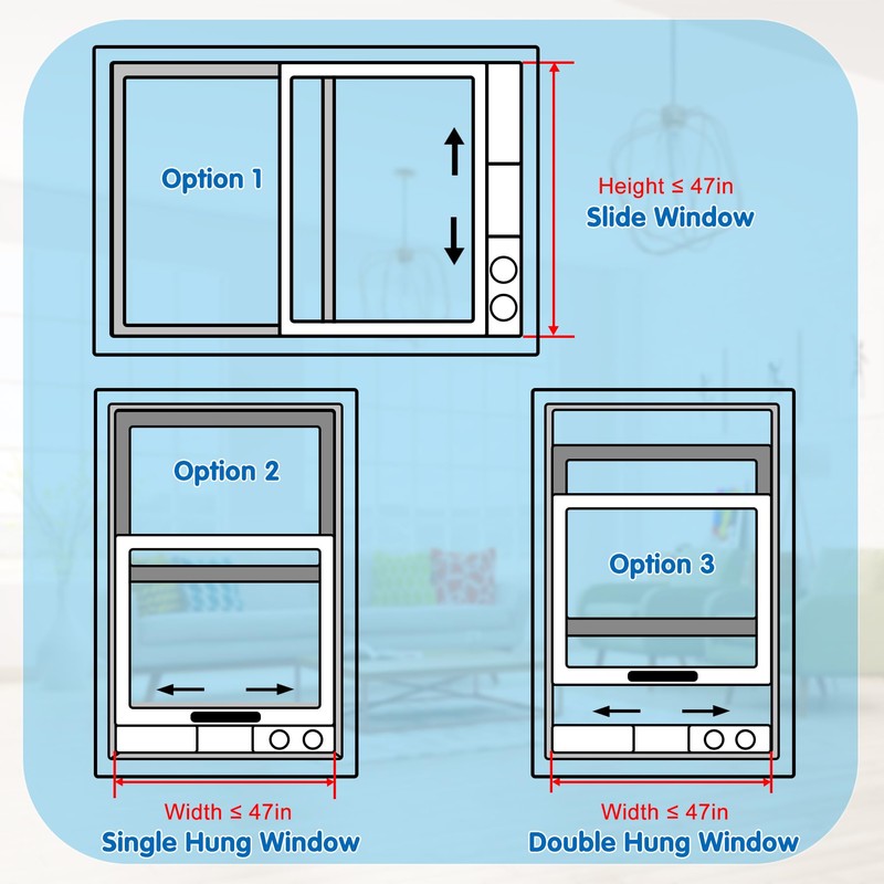 Air Jade Dual Hose Portable Air Conditioner Window Seal Kit,