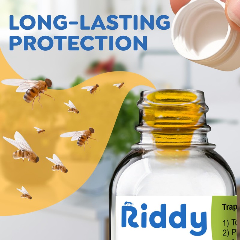 Riddy Fruit Fly Traps – Non-Toxic, Ready-to-Use, Long-Lasting Solution for