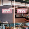 GEEKBEAR Order Here and Pick Up Here Signs (Pink) -