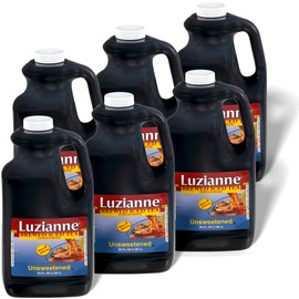 Luzianne Iced Tea Concentrate, Unsweetened, Just Add Water, 64 Fl Oz Bottle (Pack of 6)