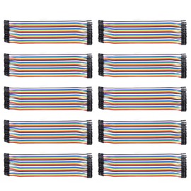 10Pcs Jump Wire FemaleFemale Plastic Line Cable 2.54mm Electronic Components 20cm