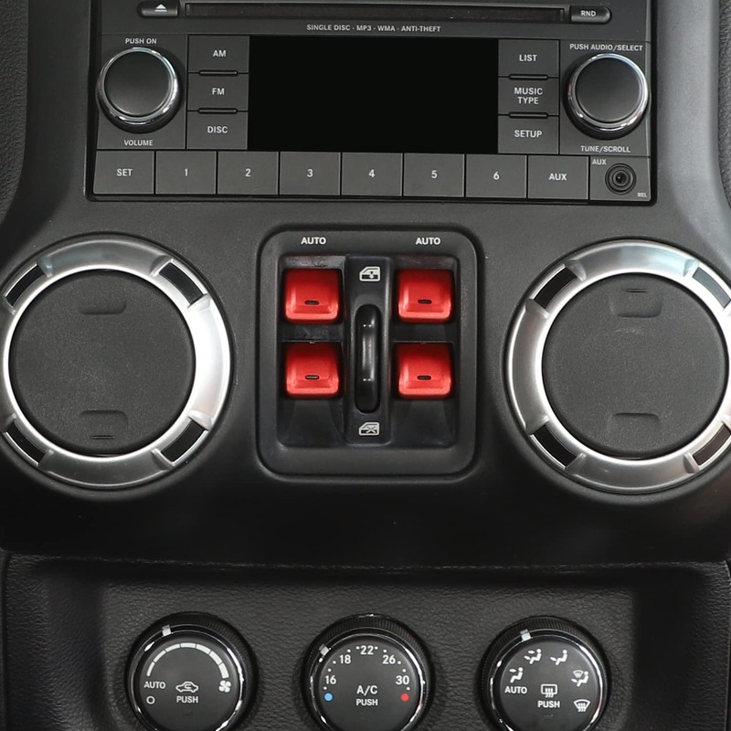 HTHE Window Switch Button Cover Fit for Jeep Wrangler JK