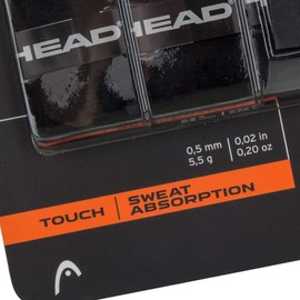 HEAD Super Comp Racquet Overgrip - Tennis Racket Grip Tape - 3-Pack, Black