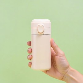 Insulated Water Bottle, Sports Bottles,Tumbler for Kids, Small Stainless Steel, Coffee Bottle,Metal Bottle, Purse Water Bottles for School,Travel, Leak Proof, BPA Free,11OZ (Beige)