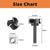 Genmitsu CNC Spoilboard Surfacing Router Bit, 1/4" Shank 1” Cutting