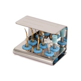 DENTIMICA Dental Ultrasonic Piezo Scaler Tip Holder Box with Cover 6H Block Stand fit EMS NSK
