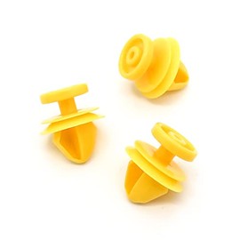 VVO Fasteners- Yellow Plastic Interior Side Trim Clips for Citroen DS3, (Pack of 10)