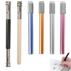 Pencil Holder [Set of 6] Pencil Extension Holder Extension Pencil Cap Pencil Auxiliary Axis for Writing Instruments, Drawing Tools, Office Supplies, Easy to Hold, Extend, Fits Most Common Pencils