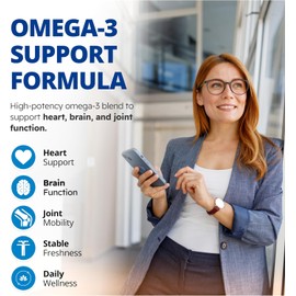 CanPrev Omega-Pro Essential HP 40/20, 90 Softgels 30-Day Supply - 1000mg Wild Deep-Sea Fish Oil, Omega-3 EPA & DHA Formula, Molecular Distilled with Vitamin E, Supports Heart, Brain, Joint, Eye & Skin