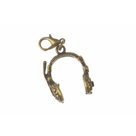 Miniblings Headphones Charm Headphones DJ Music Band Speaker Bronze – Handmade Fashion Jewellery I Bronze Pendant Charm Bracelet – Pendant for Bracelet, Metal