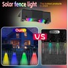 Gtliba Solar Fence Lights Outdoor 10 Colors, Warm White &