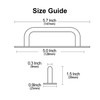 Alzassbg 6 Pack Matt Black Cabinet Pulls, 5 Inch(128mm) Hole
