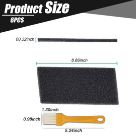 Eowppue Pack of 5 Filters, High-Quality Tumble Dryer Condenser Dryer Filter Mat with Cleaning Brush, Reusable and Easy to Clean