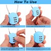 GANGBARU 16 Pack 3 Digit Combination Lock Mini Wire Rope
