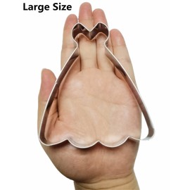 Large Size Dress Shaped Cookie Cutter, Stainless Steel Strapless Princess Dress Wedding Dress Cookie Cutter, 4.3 Inches