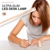Cre8tion Ultra‑Slim LED Desk Lamp, Champagne Gold, 12 W Sleek Task