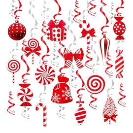 12Rolls Gender Reveal She Or He Party Hanging Swirl Decorations-Gender Reveal Baby Hanging Swirls Ceiling Decorations Shiny Foil Swirls for Baby Shower,Boy or Girl Baby Theme Party Supplies