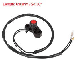 F FIERCE CYCLE Motorbike Handlebar Control Horn Start Switch Button Red