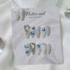 Silver magnet gel & butterfly handmade nail tip ✨ -
