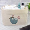 Large 'Sloth Mother & Baby' Canvas Organiser/Storage Bag (OR00011069)