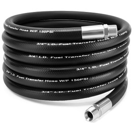 Fuel Transfer Hose 3/4'' Gas Pump Hose 20FT for Gasoline, Dispensing Diesel, Biodiesel, Kerosene, Petroleum Oils