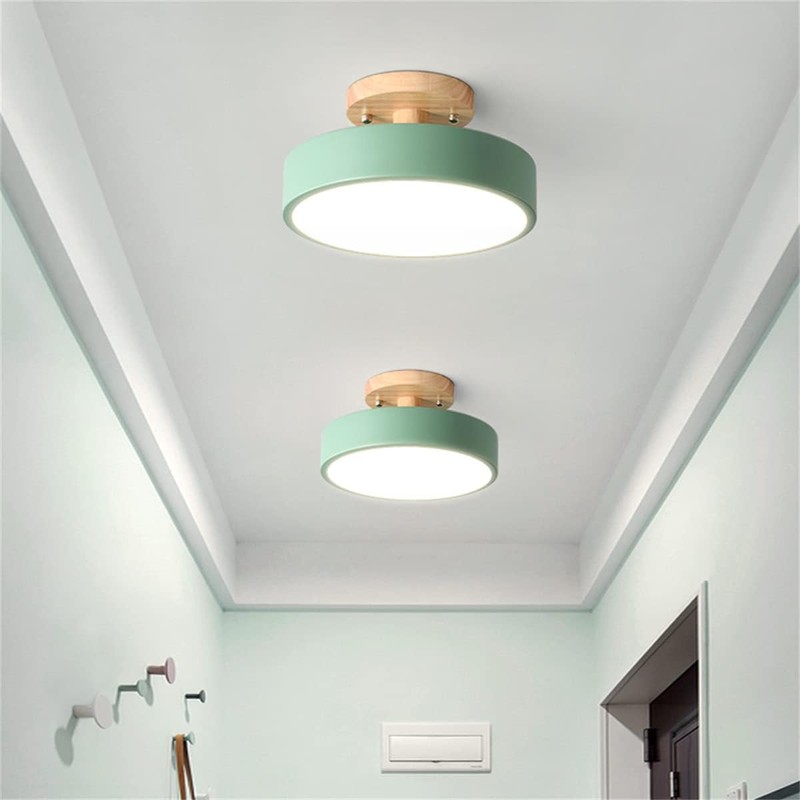 GHiycotdl Led Ceiling Light,3 Color Temperature 3000/4000/6000K,Modern Wood Flush Mount