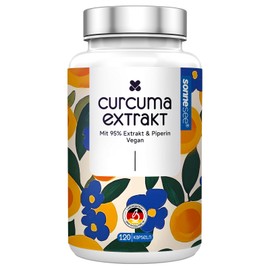 Sonnesee Curcuma Extrakt 120 Kapseln Hochdosiert 15000 mg Kurkuma pro Kapsel mit 95 % Curcuminoiden + Piperin –vegane & laborgeprüft in Deutschland produziert