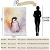 Ti Caldi Charming Penguin Blanket, Soft, Cozy, Lightweight, and Fuzzy