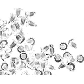 Earring Backs - 500pcs - Earring Backs - Clear with Kare & Kind® retail packaging (4.5mm)