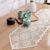 CHENGZI Lace Table Runner White，33X114CM