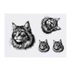 4 x 'Maine Coon Cat' Temporary Tattoos - Water Resistant,