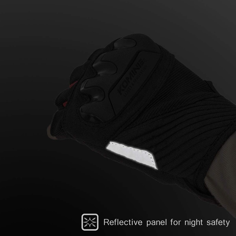 Komine GK-242 12976 Motorcycle Protective Mesh Half Finger Gloves, Black,