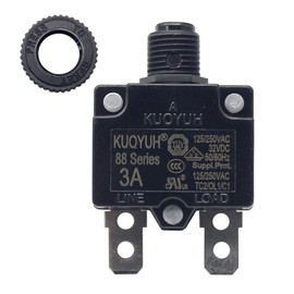 1pc KUOYUH 88 Series 125/250VAC 32VDC 50/60Hz Thermal Overload Circuit Breaker 3-30A (3A)