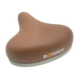 BOOSDEN Bicycle Saddle, Super Thick, Soft, Painless, Memory Foam Saddle Cushion, Shock Absorption, Waterproof, Road Bike, Mountain Bike, Cross Bike, Electric Bicycle Saddle Replacement, Brown