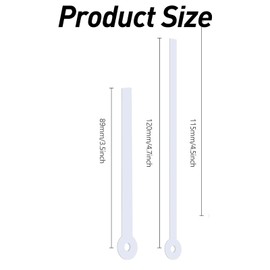 Silent Quartz Clock Mechanism Kit, Long Shaft Wall Clock Motor Movement Repair Parts, Silent Clock Mechanism Kit for DIY Crafts, White Hands, Electric Clock Movements Suitable for 8-12mm Maximum Dial