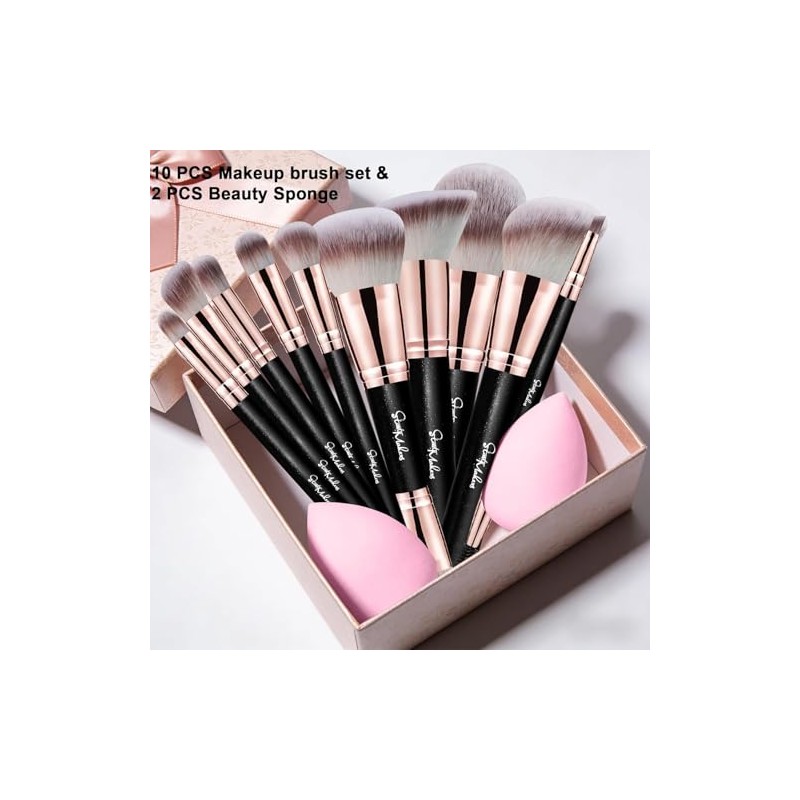 Start Makers Set de 12 Brochas de Maquillaje Profesionales, 10