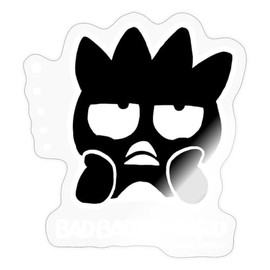 Spreadshirt Bad Badtz-Maru Portrait Mit Schriftzug Sticker, max. 10x10 cm, 10 x 10 cm, Transparent glänzend