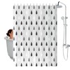 Shower Liners,Water-Drop Pattern Bath Liner for Shower | Textured Washable