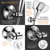 HotelSpa 10.5-in Rain Shower Head/Handheld Combo. Convenient Push-Button Flow Control