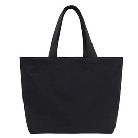 agnes b. VOYAGE Tote Bag Cotton Tote Voyage Brand Bag (Black), Black