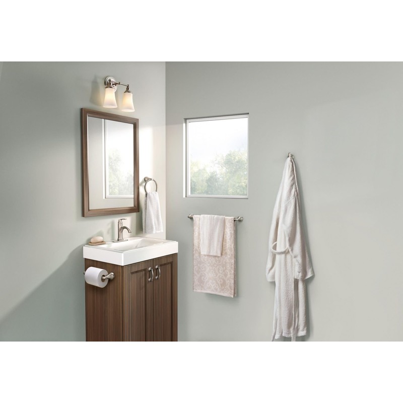 Moen Y1394BN Wellton 4-Piece Bathroom Accessory Collection, Includes Towel Ring,