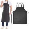 BURNTOP 2 Pack Waterproof Rubber Adjustable Apron 40" Aprons for