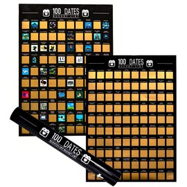 J7 Couples 100 Dates bucket list Scratch off poster