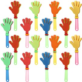 ZCYSRLQIN 16 Pcs Colorful Hand Clappers 7.5 Inch Clappers Noisemakers Noise Makers Party Favors Plastic Clapper Sporting Events Cheers Ball Dance Basketball Football Noisemakers （Colorful）