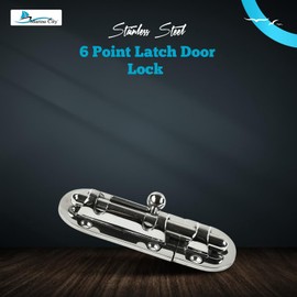 MARINE CITY Barrel Bolt Door Latches, 316 Stainless Steel, Rust & Corrosion-Resistant, Ideal for Windows, Hatches, Cabinets (Medium)