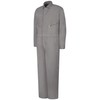 Red Kap Men's Zip-Front Cotton Coverall, Grey, 36