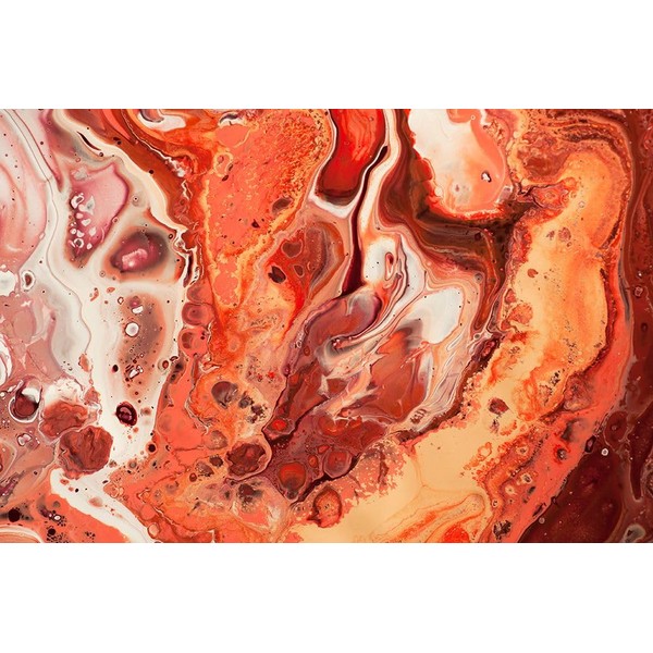 Fluid Acrylic Warm and Breezy 1 Poster Print - Rainbow