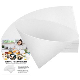 10" Fryer Oil Filter 25pcs Non Woven Cooking Oil Filter Grease Filters for Deep Fryer Maple Syrup Filter Cones White Beeswax Filters for Hotels Restaurants Cafes Food Trucks Kitchens