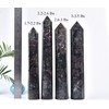 CNYANFEI Narutal Garnet Stone Tower Hexagonal Column Quartz Wand 2.6-3