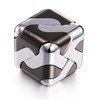 Metal Puzzle 3D Cube Brain Teaser Puzzles (Black & Silver)